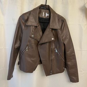 Brown Leather jacket size xs/small